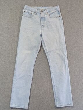 Levi's 501 Original Fit Jeans Women's 26 X 30 Light Indigo Straight Leg